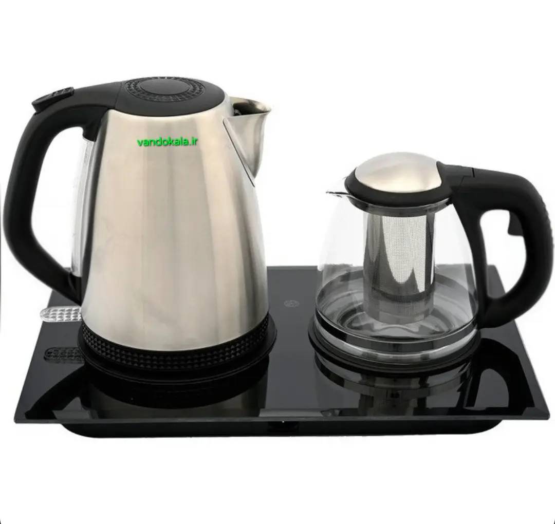 نمای کلی چای ساز هاردستون 3620 ست چای ساز کنارهمی هاردستون TKG3620 با صفحه لمسی و بدنه استیل - واندوکالا