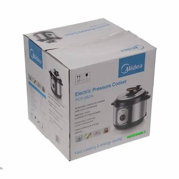 بستهبندی زودپز مدیا ۵۸۲ - Midea 582 Box جعبه و بستهبندی اصلی زودپز برقی مدیا مدل PCF-582A آکبند